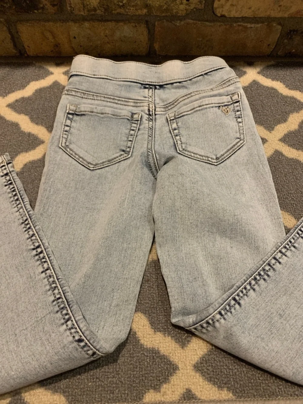 Justice 8 slim pull on leggings denim jeans